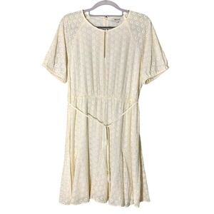 Madewell Dress 4 Cottagecore Embroidered Eyelet Belt festival Boho coastal Beach